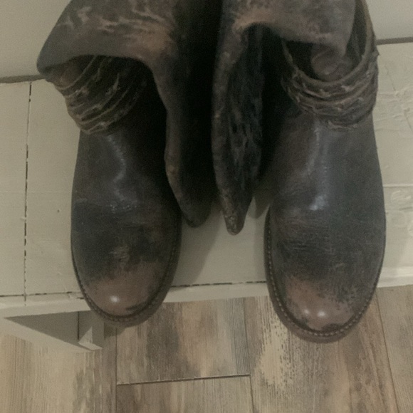 Bed Stu 8 black leather distressed 2 zippers - Picture 3 of 9